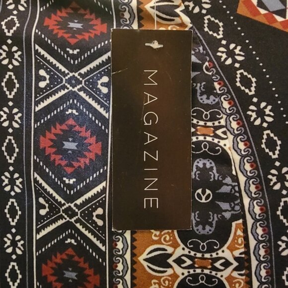 Multi-Coloured Magazine Women's Tied Waist Coulette Pants - Picture 4 of 4